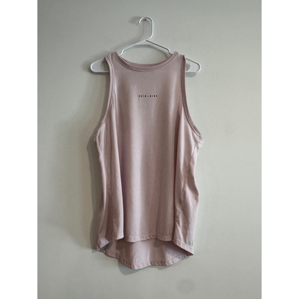 Nike Dri-FIT Sleeveless Training Top Womens XL Pink High Neck Curved Hem